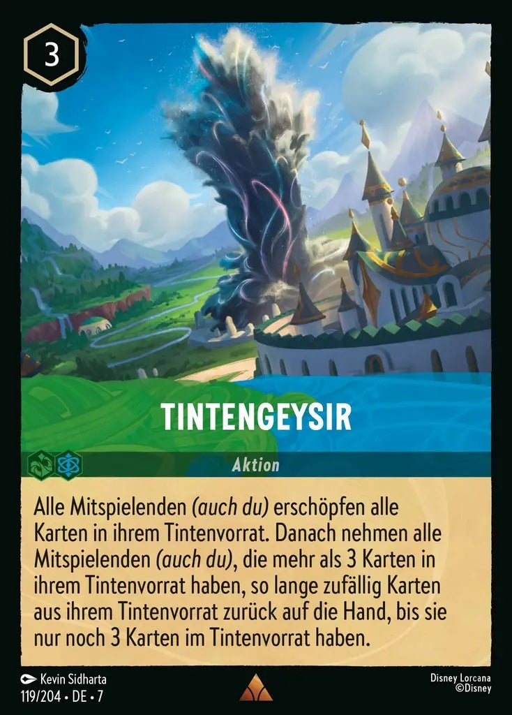 Lorcana Archazias Insel 7-119 R Tintengeysir Smaragd