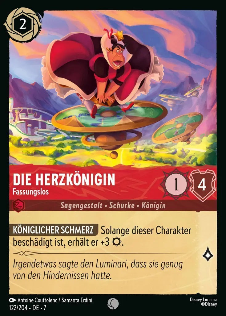 Lorcana Archazias Insel 7-122 C Die Herzkönigin Rubin