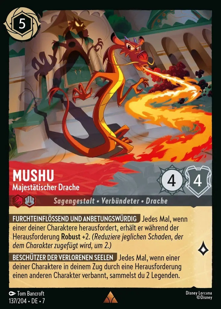 Lorcana Archazias Insel 7-137 R Mushu Rubin