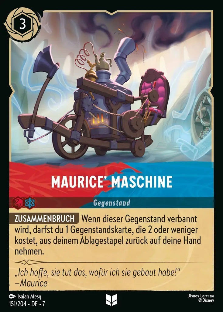 Lorcana Archazias Insel 7-151 UC Maurice Maschine Rubin