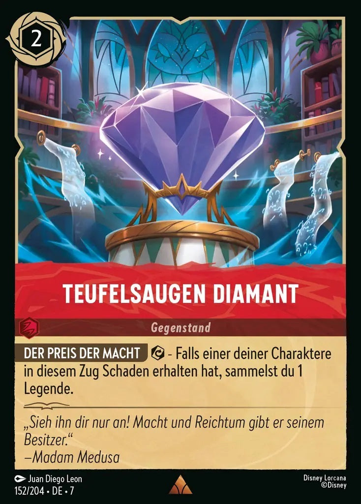 Lorcana Archazias Insel 7-152 R Teufelsaugen Diamant Rubin