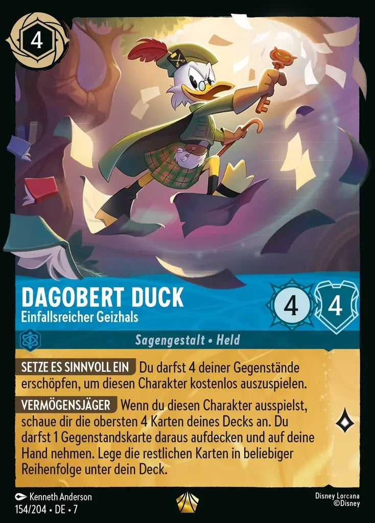 Lorcana Archazias Insel 7-154 L Dagobert Duck Saphir