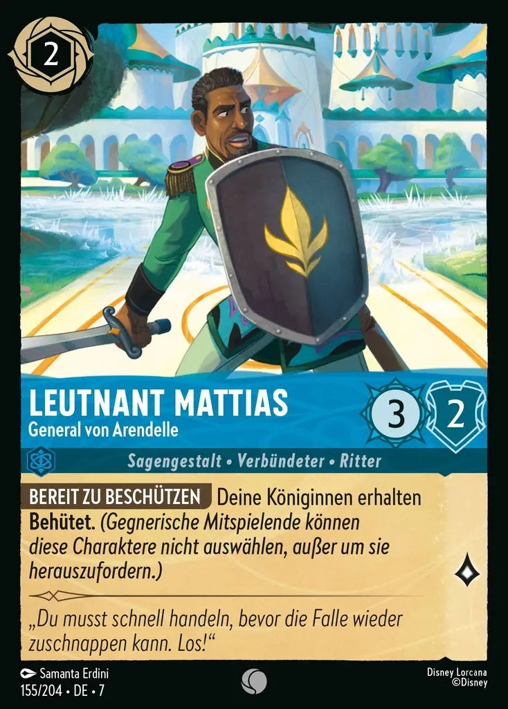 Lorcana Archazias Insel 7-155 C Leutnant Mattias Saphir