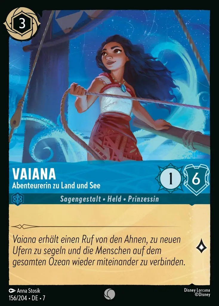 Lorcana Archazias Insel 7-156 C Vaiana Saphir