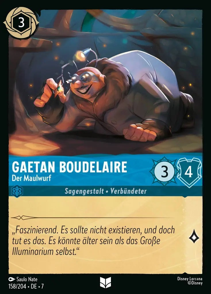 Lorcana Archazias Insel 7-158 UC Gaetan Boudelaire Saphir