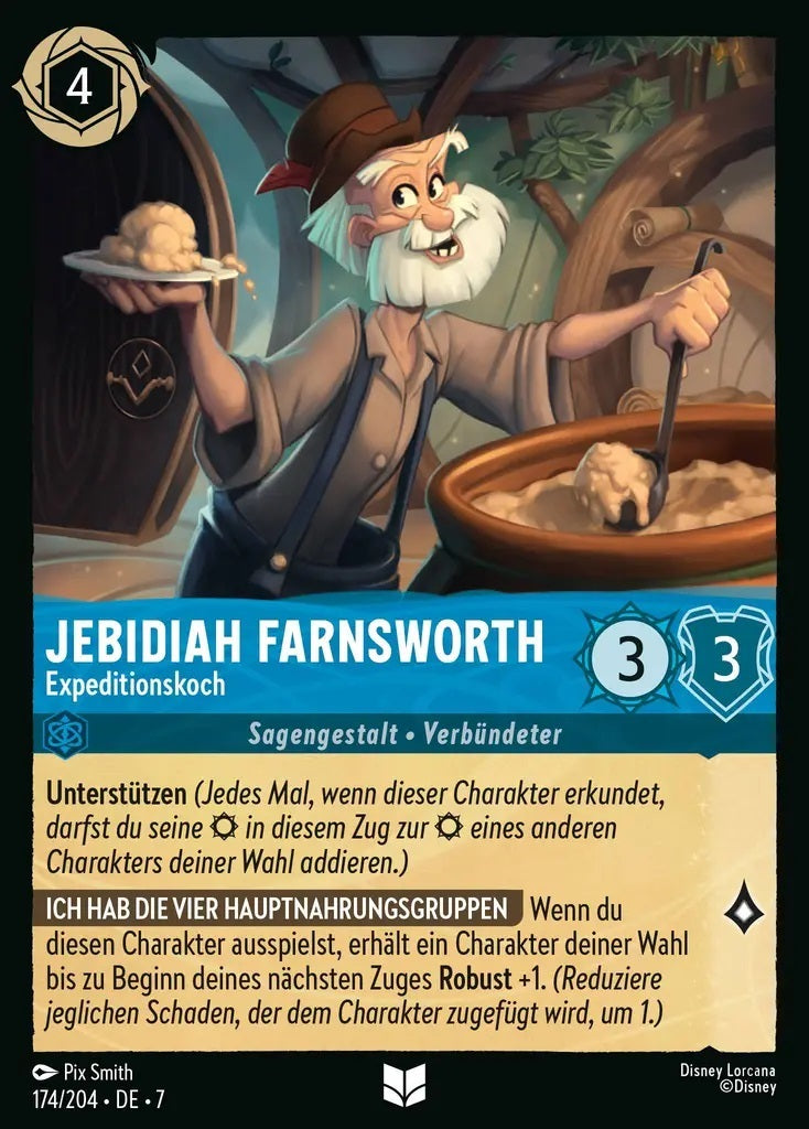 Lorcana Archazias Insel 7-174 UC Jebidiah Farnsworth Saphir