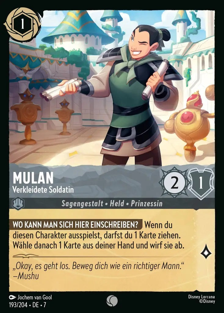 Lorcana Archazias Insel 7-193 C Mulan Stahl