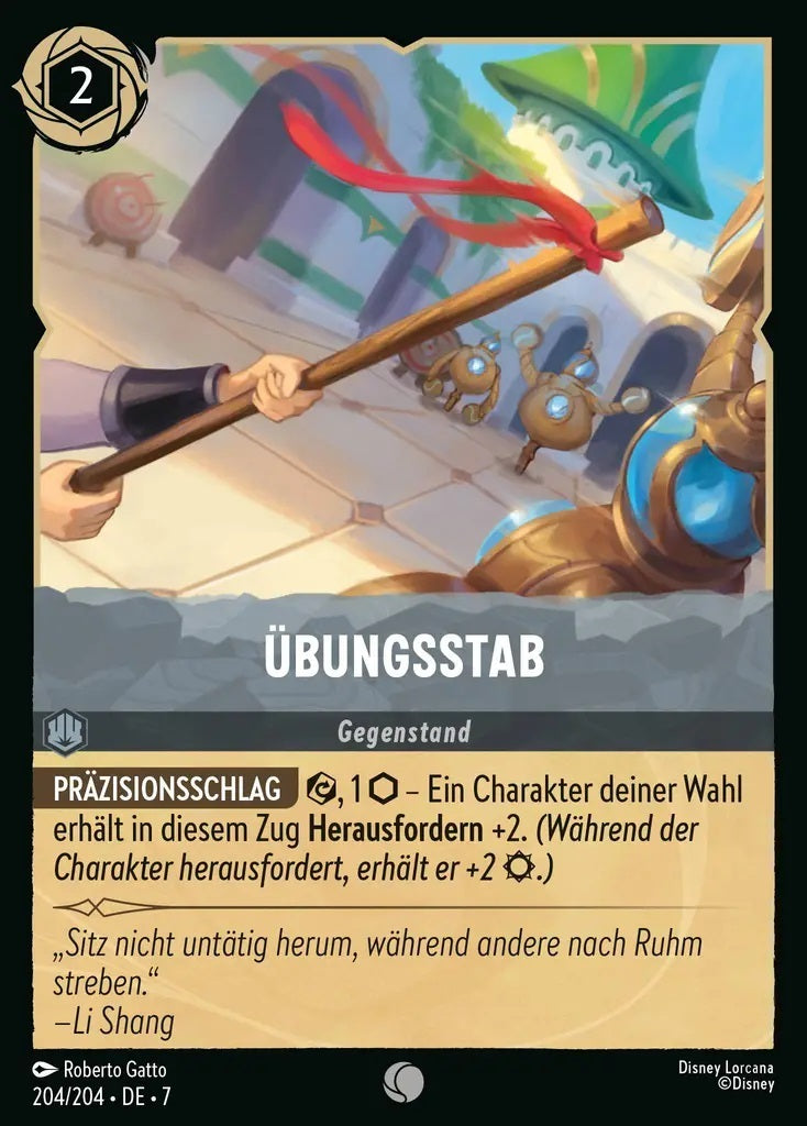 Lorcana Archazias Insel 7-204 C Übungsstab Stahl