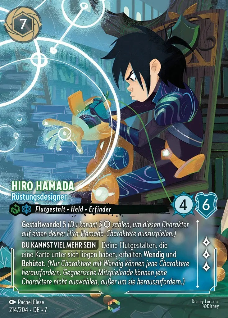 Lorcana Archazias Insel 7-214 Verzaubert Hiro Hamada Smaragd