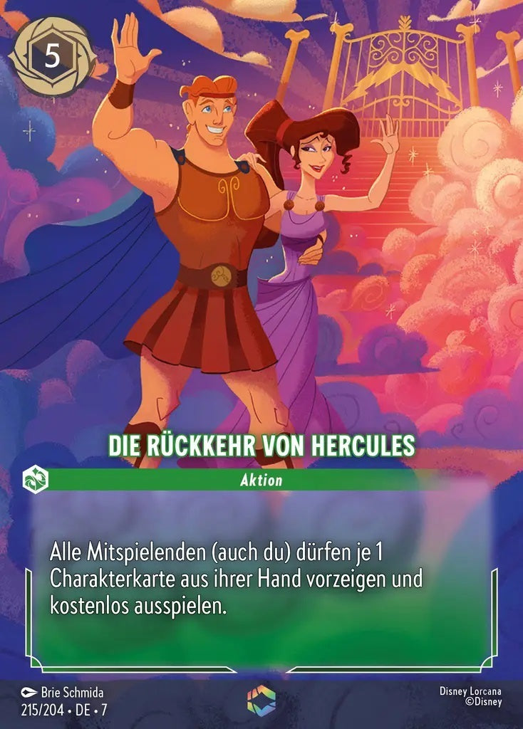 Lorcana Archazias Insel 7-215 Verzaubert Die Rückkehr von Hercules Smaragd