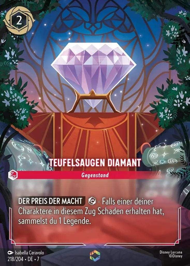 Lorcana Archazias Insel 7-218 Verzaubert Teufelsaugen Diamant Rubin