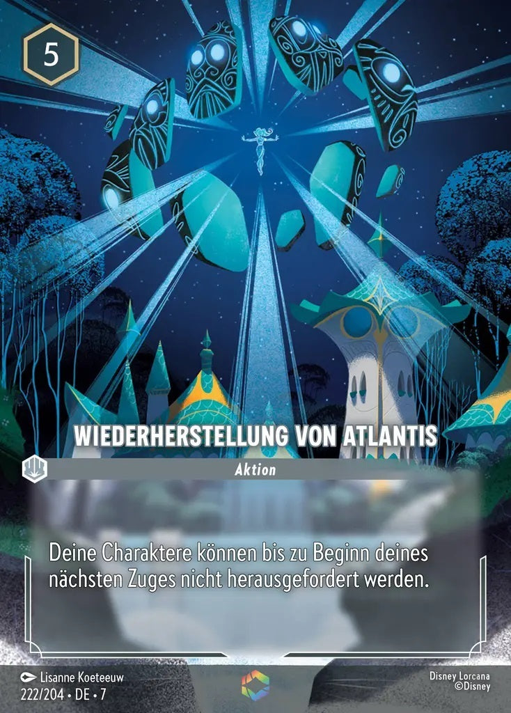 Lorcana Archazias Insel 7-222 Verzaubert Wiederherstellung von Atlantis Stahl