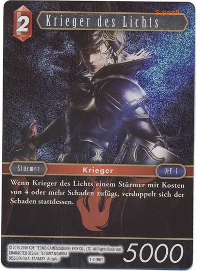 Final Fantasy Opus 1-005 R Krieger des Lichts Feuer