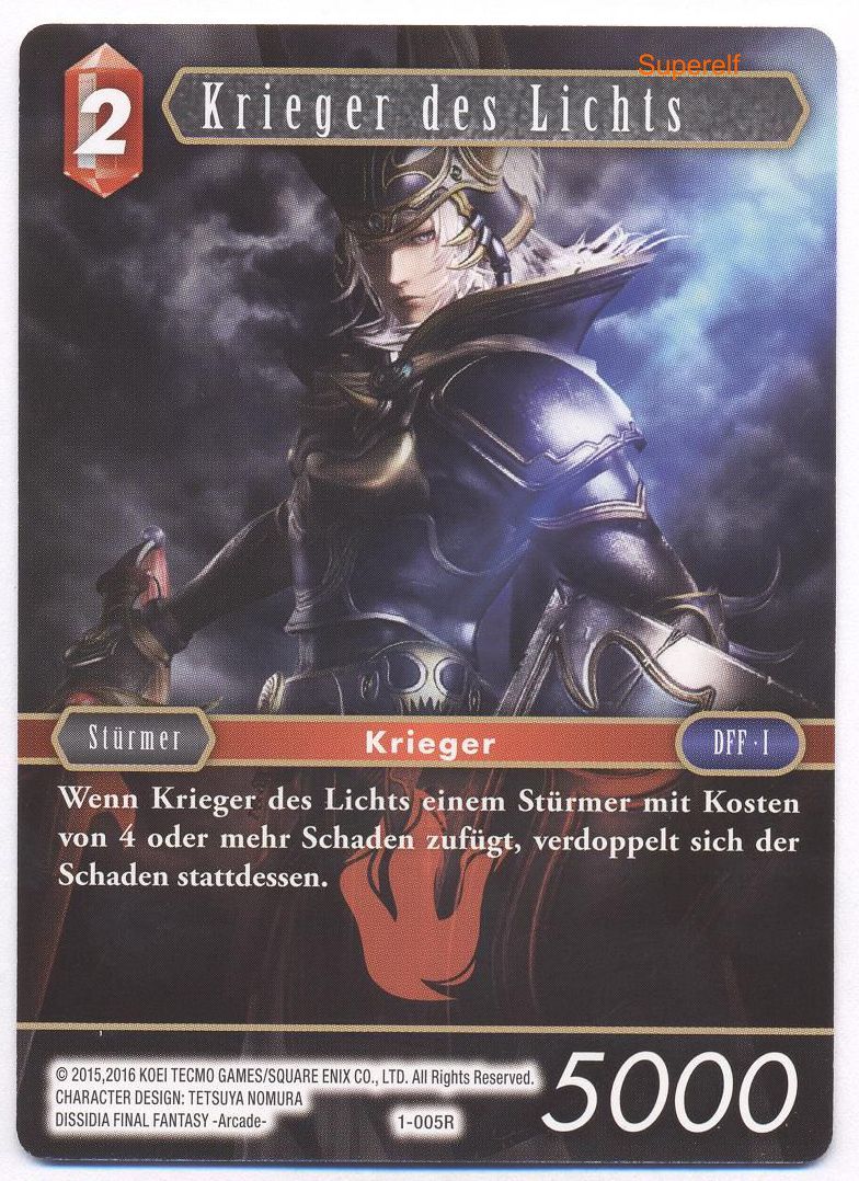 Final Fantasy Opus 1-005 R Krieger des Lichts Feuer