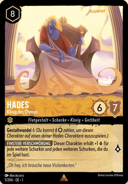 Lorcana Kapitel 1-005 R Hades Bernstein