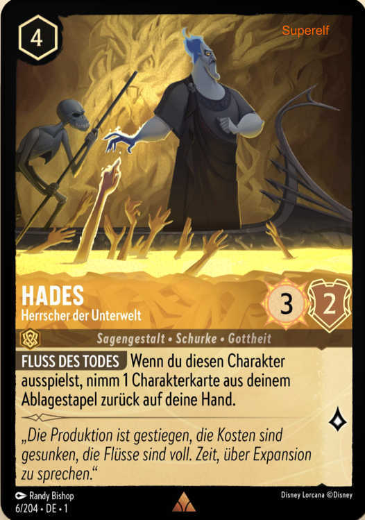 Lorcana Kapitel 1-006 R Hades Bernstein
