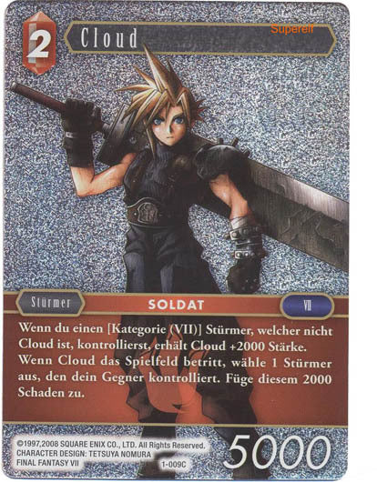 Final Fantasy Opus 1-009 C Cloud Feuer
