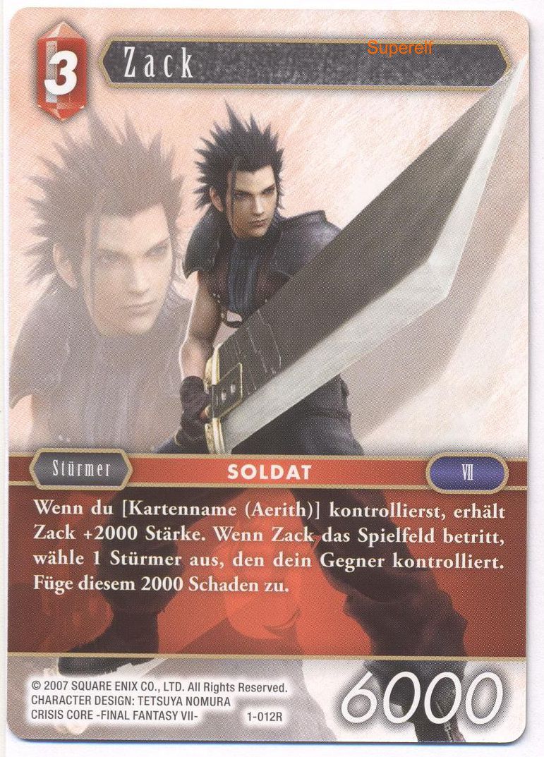 Final Fantasy Opus 1-012 R Zack Feuer