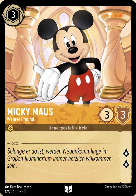 Lorcana Kapitel 1-012 UC Micky Maus Bernstein