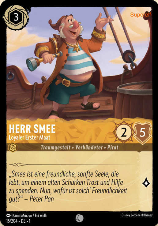 Lorcana Kapitel 1-015 C Herr Smee Bernstein
