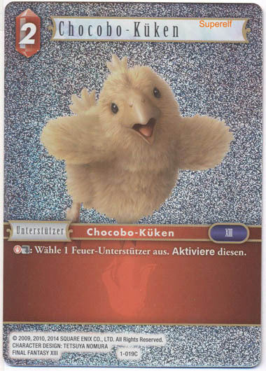 Final Fantasy Opus 1-019 C Chocobo Küken Feuer