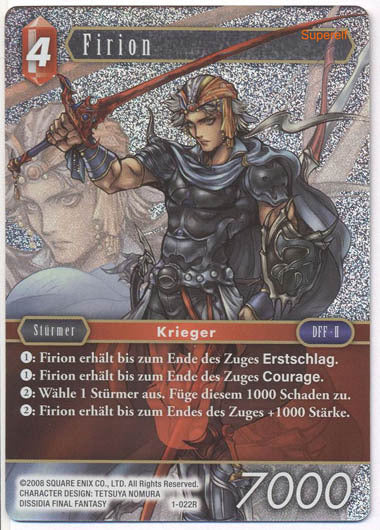 Final Fantasy Opus 1-022 R Firion Feuer