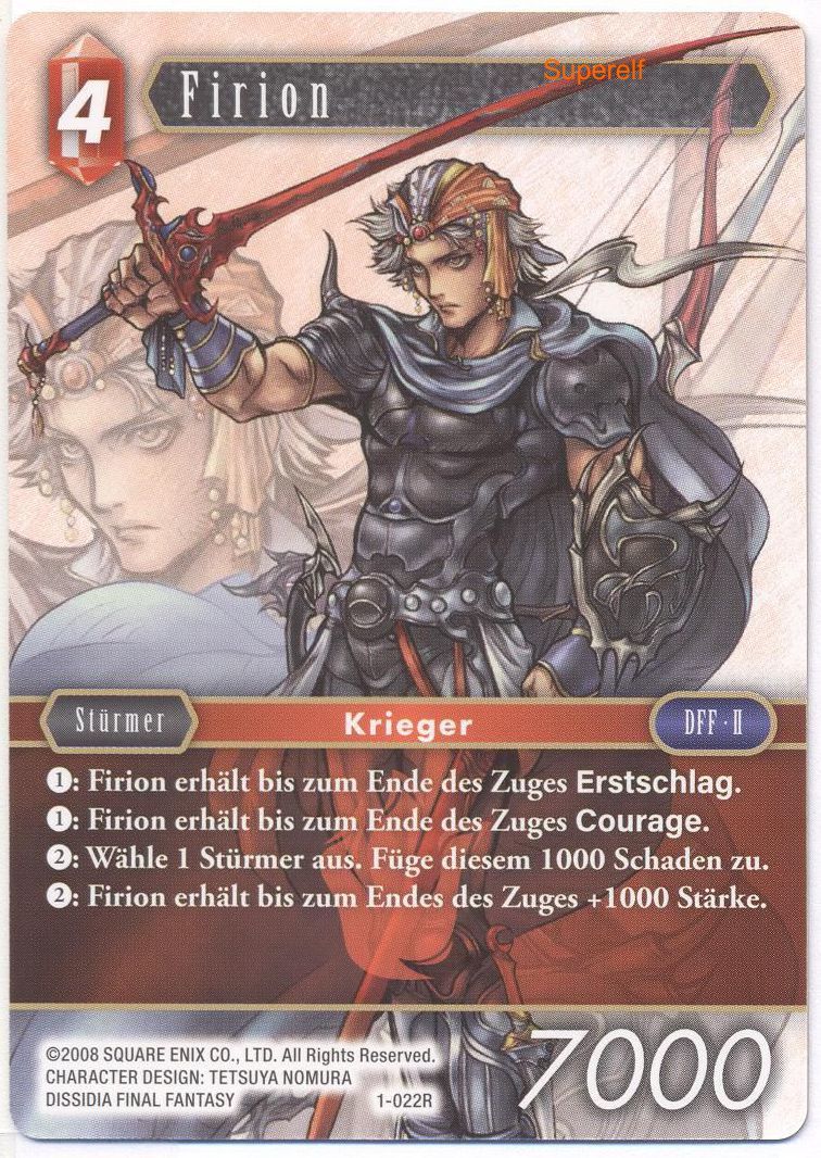 Final Fantasy Opus 1-022 R Firion Feuer