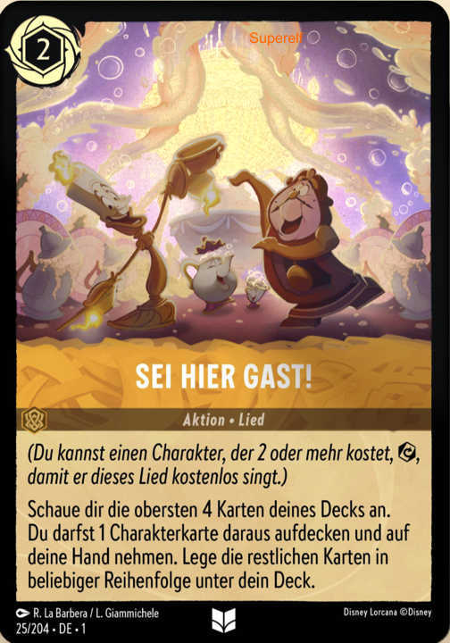 Lorcana Kapitel 1-025 UC Sei Hier Gast! Bernstein
