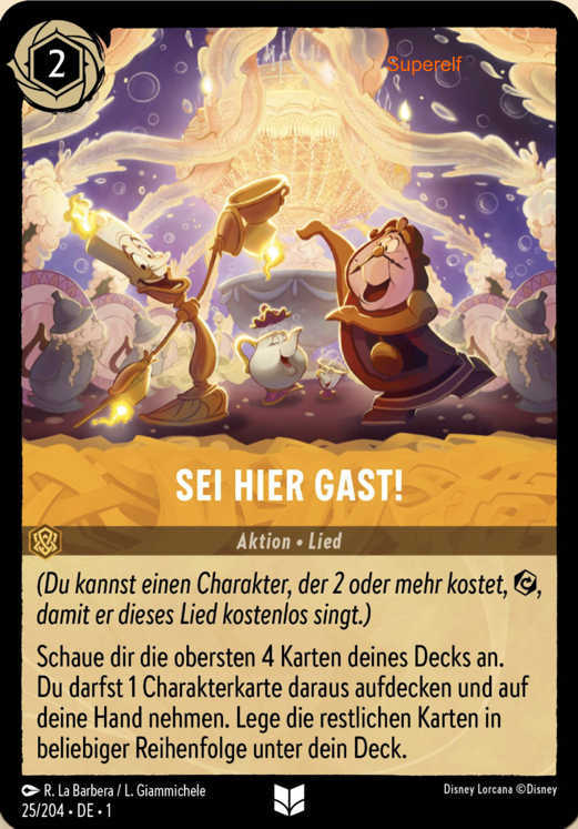 Lorcana Kapitel 1-025 UC Sei Hier Gast! Bernstein