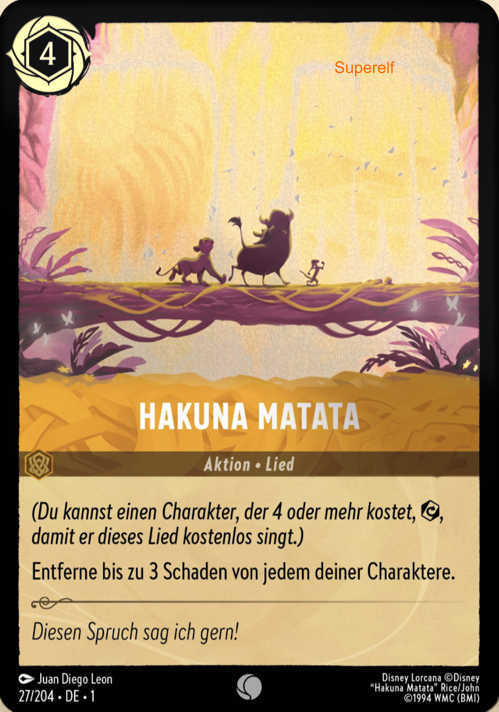 Lorcana Kapitel 1-027 C Hakuna Matata Bernstein