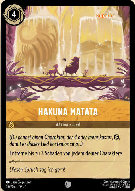 Lorcana Kapitel 1-027 C Hakuna Matata Bernstein