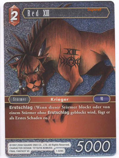 Final Fantasy Opus 1-029 C Red XIII Feuer