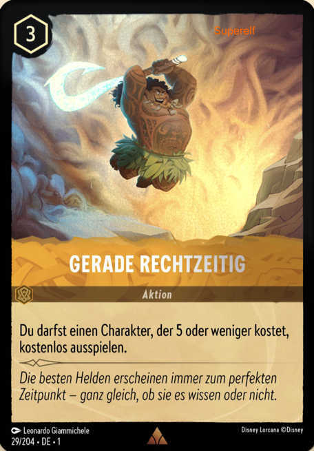 Lorcana Kapitel 1-029 R Gerade rechtzeitig Bernstein