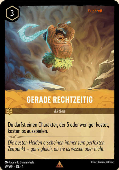 Lorcana Kapitel 1-029 R Gerade rechtzeitig Bernstein