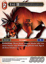 Final Fantasy Opus 1-029 C Red XIII Feuer