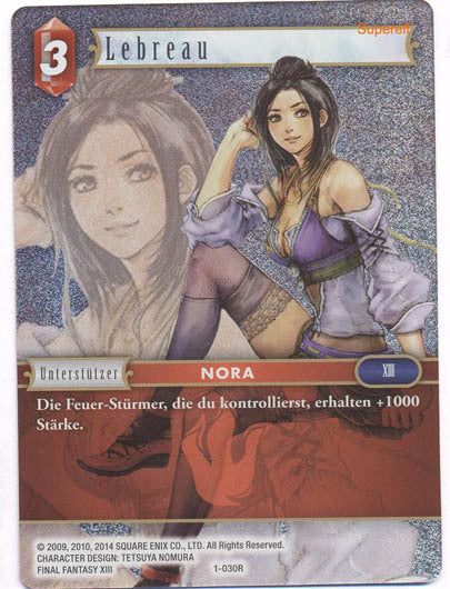 Final Fantasy Opus 1-030 R Lebreau Feuer