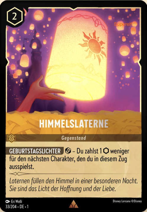 Lorcana Kapitel 1-033 R Himmelslaterne Bernstein