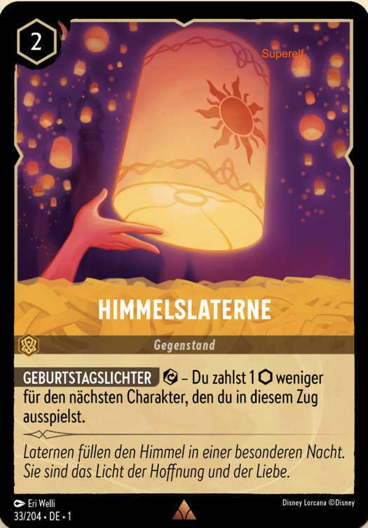 Lorcana Kapitel 1-033 R Himmelslaterne Bernstein