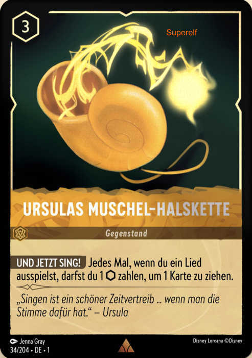 Lorcana Kapitel 1-034 R Ursulas Muschel-Halskette Bernstein