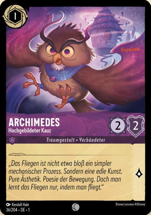 Lorcana Kapitel 1-036 C Archimedes Amethyst