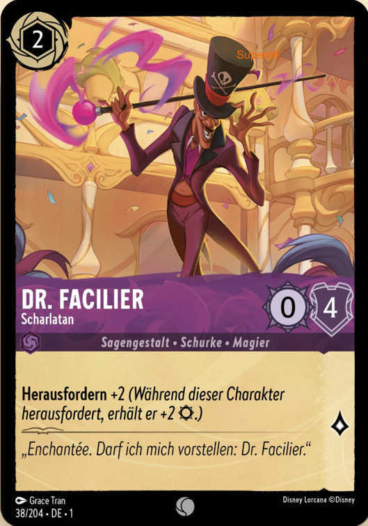 Lorcana Kapitel 1-038 C Dr. Facilier Amethyst