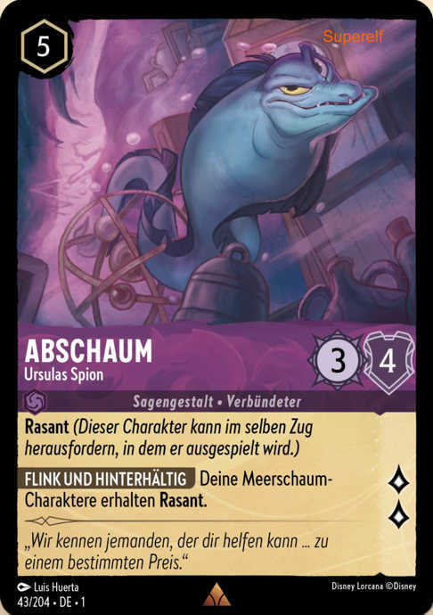 Lorcana Kapitel 1-043 R Abschaum Amethyst
