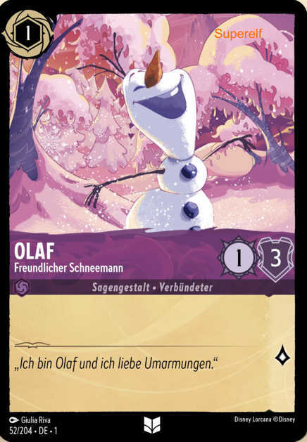 Lorcana Kapitel 1-052 UC Olaf Amethyst
