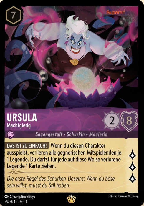 Lorcana Kapitel 1-059 L Ursula Amethyst