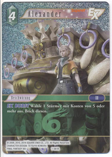 Final Fantasy Opus 1-061 R Alexander Wind