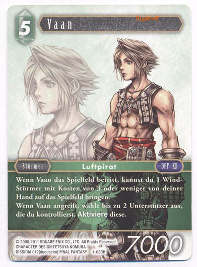 Final Fantasy Opus 1-063 H Vaan Wind