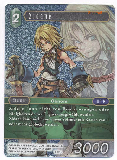 Final Fantasy Opus 1-071 L Zidane Wind