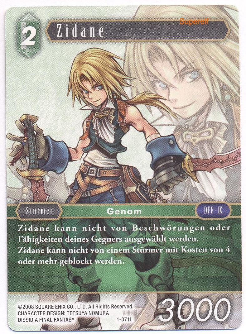 Final Fantasy Opus 1-071 L Zidane Wind