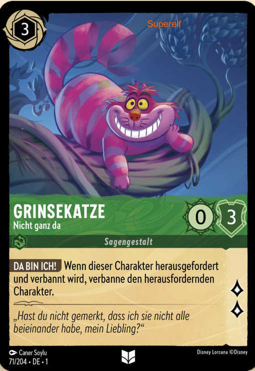 Lorcana Kapitel 1-071 UC Grinsekatze Smaragd