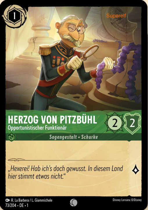 Lorcana Kapitel 1-073 C Herzog von Pitzbühl Smaragd